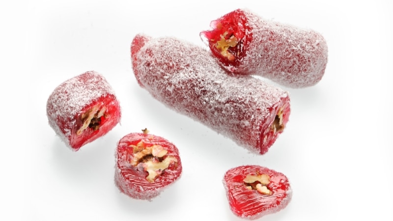 Loukoumi With Walnuts, Coconut And Rose Scent